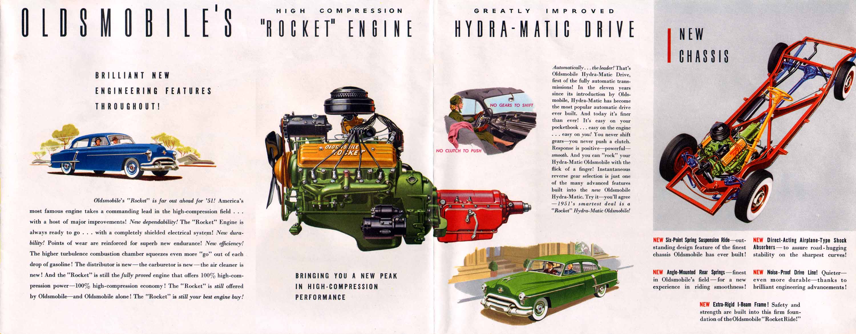 1951 Oldsmobile Motor Cars Foldout Page 2